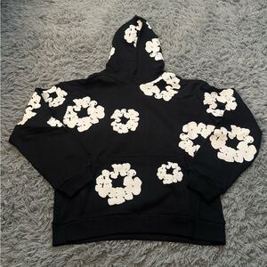 Denim Tears Cotton Wreath Hoodie “Black White”